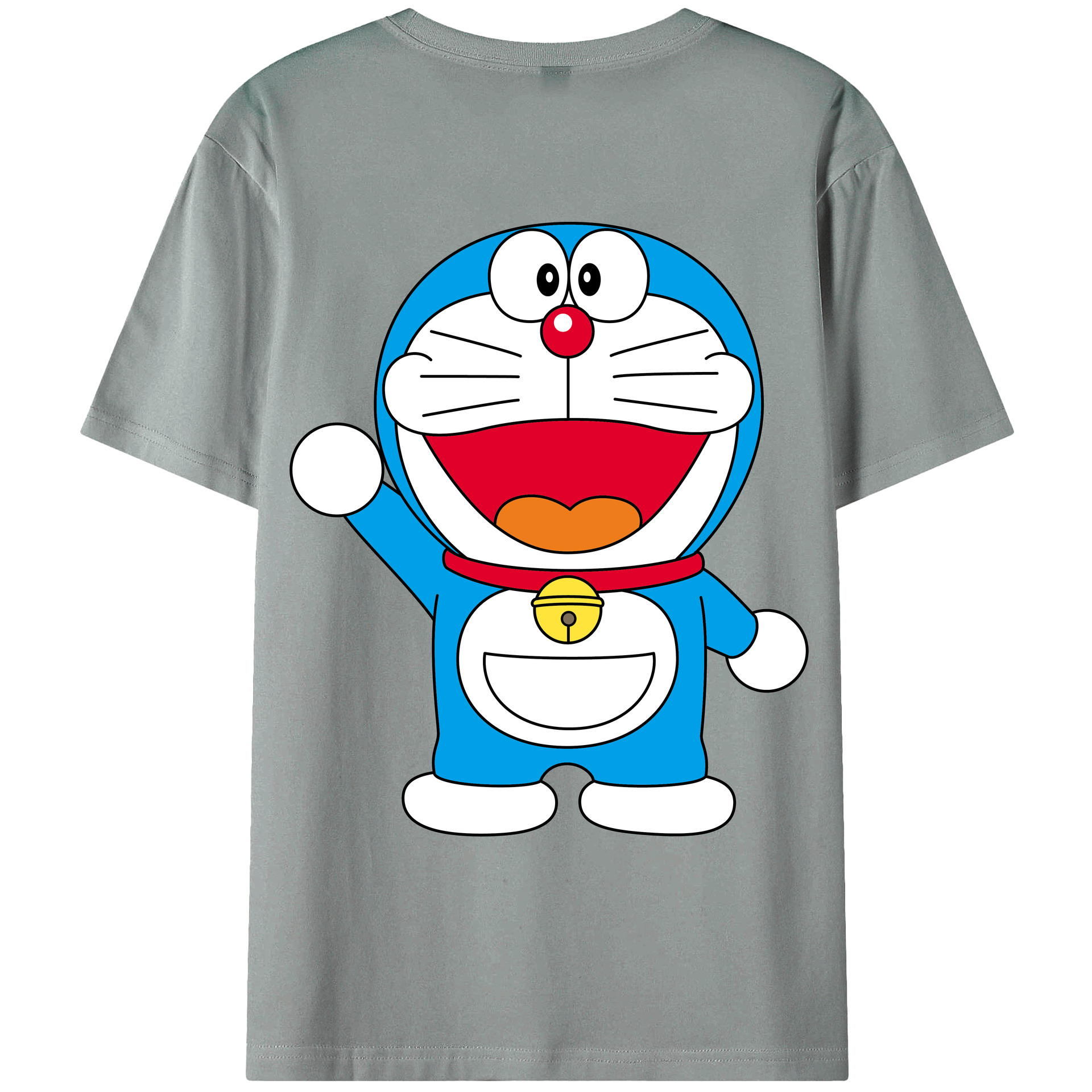 （画像用） ドラえもん Doraemon 綿100％ メンズ半袖Tシャツ（バックプリント） 通気性